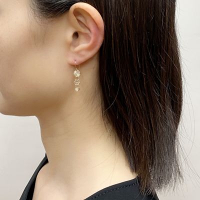アリウムフックピアス／Ｋ１０ピンクゴールド